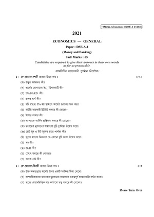 CU-2021 B.A. B.Sc. (General) Economics Semester-5 Paper-DSE-A-1 QP.pdf