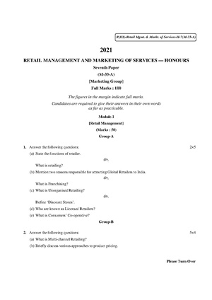 CU-2021 B. Com. (Honours) Retail Management Part-III Paper-M33A QP.pdf