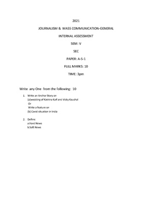 GC-2021 B.A. (General) Journalism Semester-V Paper-SEC-A-1 IA QP.pdf