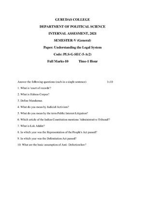 GC-2020 B.A. (General) Political Science Semester-V Paper-SEC-A-2 IA QP.pdf