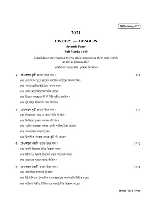 CU-2021 B.A. (Honours) History Part-III Paper-VII QP.pdf