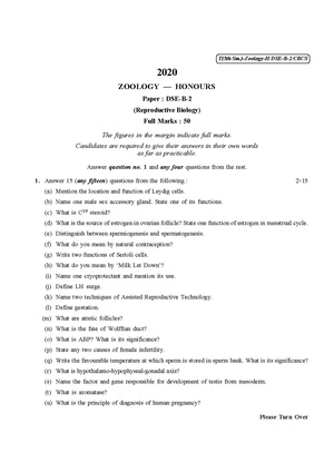 CU-2020 B.Sc. (Honours) Zoology Semester-V Paper-DSE-B-2 QP.pdf