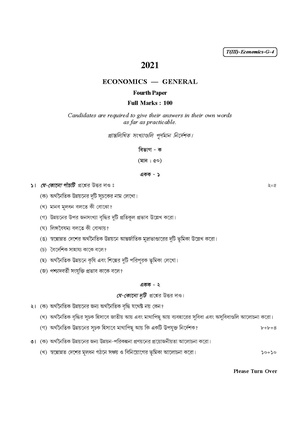CU-2021 B.Sc. (General) Economics Part-III Paper-IV QP.pdf
