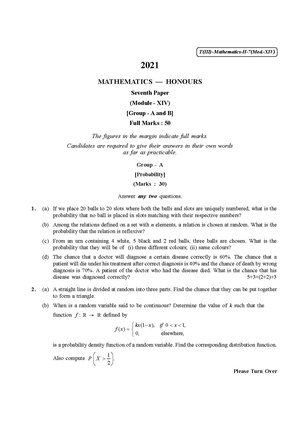 CU-2021 B.Sc. (Honours) Mathematics Part-III Paper-VII (Module-XIV) QP.pdf