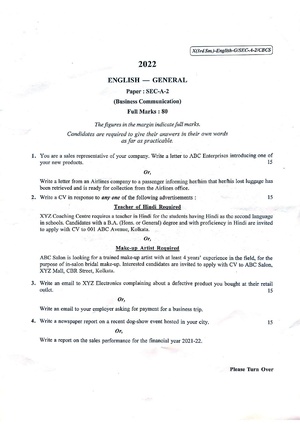 CU-2022 B.A. (General) English Semester-3 Paper-SEC-A-2 QP.pdf