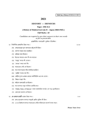 CU-2021 B.A. (Honours) History Semester-VI Paper-DSE-B-3 QP.pdf