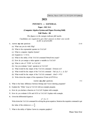 CU-2021 B.Sc. (General) Physics Semester-VI Paper-SEC-B-1 QP.pdf