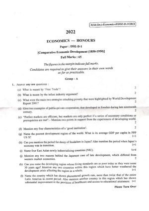 CU-2022 B.A. B.Sc. (Honours) Economics Semester-5 Paper-DSE-B-1 QP.pdf