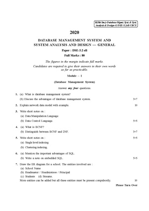 CU-2020 B. Com. (General) DBMS Semester-V Paper-DSE-5.2eB QP.pdf