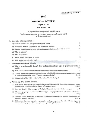 CU-2022 B.Sc. (Honours) Botany Semester-3 Paper-CC-6 QP.pdf